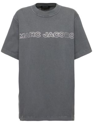 Majica s kristali Marc Jacobs siva