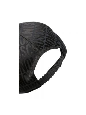 Gorra de tejido jacquard Moschino negro