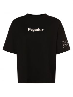 Koszulka bawełniana z nadrukiem Pegador czarna