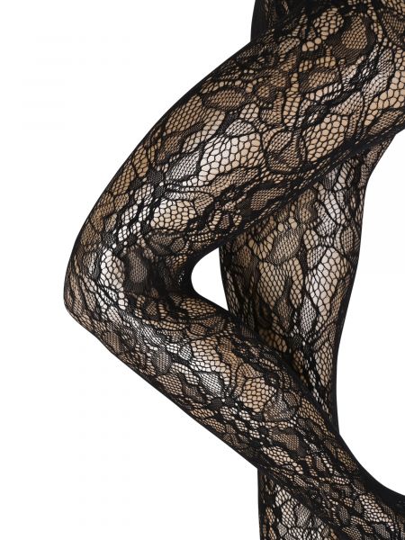 Hlačne nogavice s cvetličnim vzorcem Wolford črna