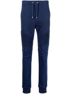 Pantalon de joggings à imprimé Balmain bleu