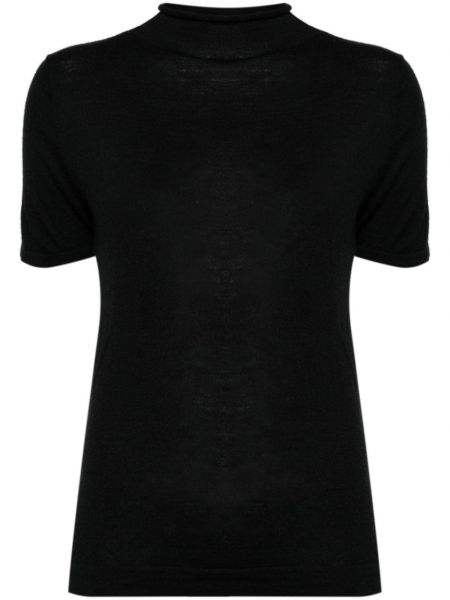 Kašmira t-krekls N.peal melns