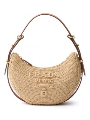 Плетени чанта за ръка Prada