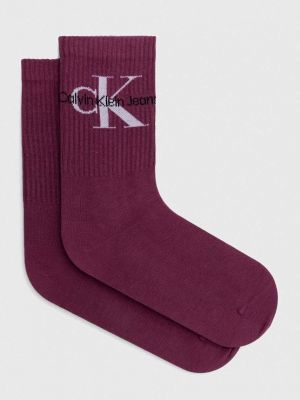 Чорапи Calvin Klein Jeans виолетово