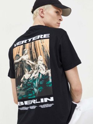 Koszulka bawełniana z nadrukiem Vertere Berlin czarna