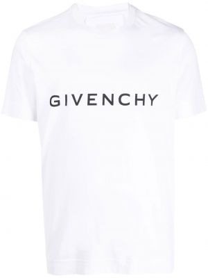 Памучна тениска с принт Givenchy бяло