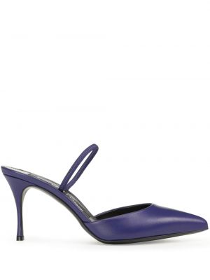 Pantofi cu toc din piele Sergio Rossi violet