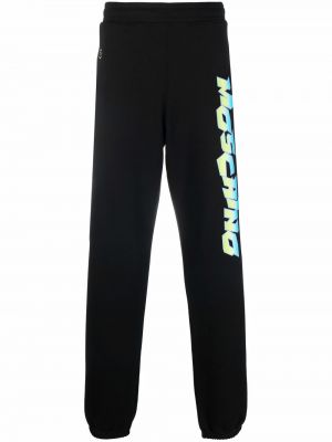 Pantalon de joggings à imprimé Moschino noir