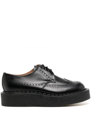 Platform talpú bőr derby cipő Comme Des Garcons Homme Plus fekete