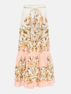Длинная юбка в цветочек с принтом Zimmermann
