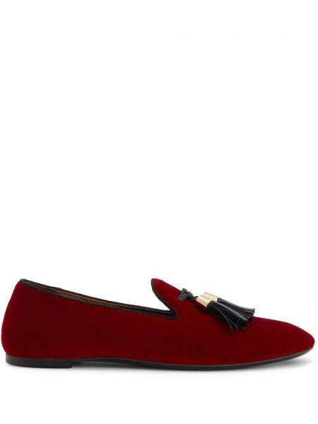 Βελούδινα loafers Giuseppe Zanotti κόκκινο