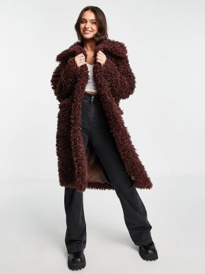 Пальто Miss Selfridge коричневое