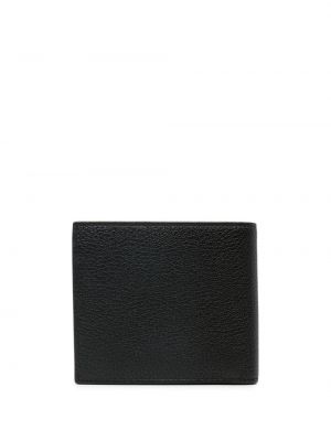 Kožená peněženka s potiskem Giorgio Armani černá