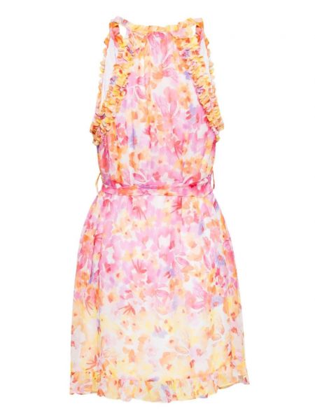 Mustriline lilleline sirge kleit Hale Bob roosa