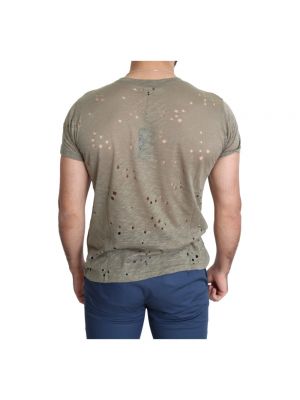 Camiseta de algodón con estampado Guess marrón