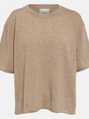 Camiseta de cachemir con estampado de cachemira Lisa Yang marrón