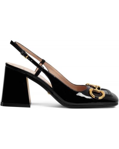 Slingback spenne pumps Gucci svart