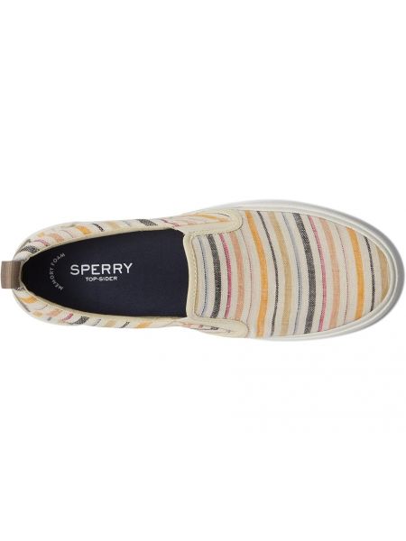 Плетеные кроссовки в полоску без шнуровки Sperry