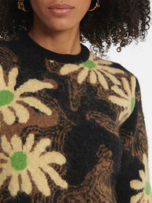 Sweter w kwiatki żakardowy Nanushka