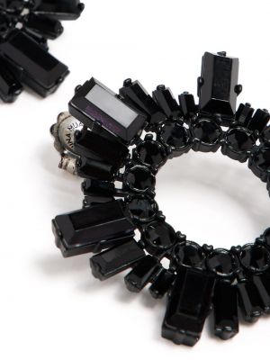 Kolczyki z kryształkami Amina Muaddi czarne