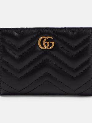 Černá kožená peněženka Gucci