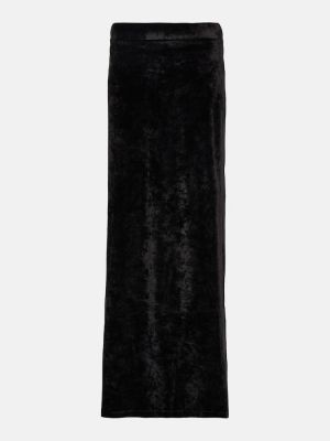 Aksamitna długa spódnica Balenciaga czarna