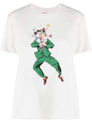 Βαμβακερή μπλούζα με σχέδιο Kenzo γκρι