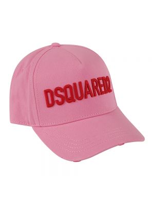 Czapka z daszkiem Dsquared2 różowa