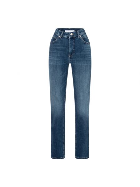 Elegante slim fit skinny jeans Mac blau