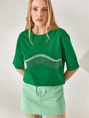 Oversized μπλούζα Olalook πράσινο
