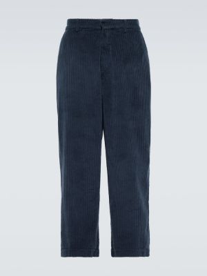 Spodnie sztruksowe bawełniane Barena Venezia niebieskie
