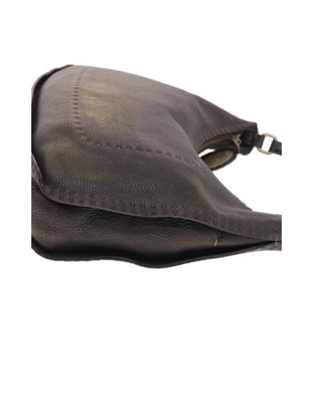 Bolsa de hombro de cuero Fendi Vintage marrón