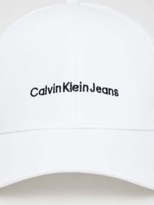 Czapka z daszkiem Calvin Klein Jeans biała