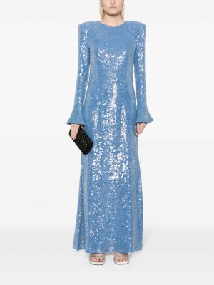 Dlouhé šaty s flitry Lapointe modré