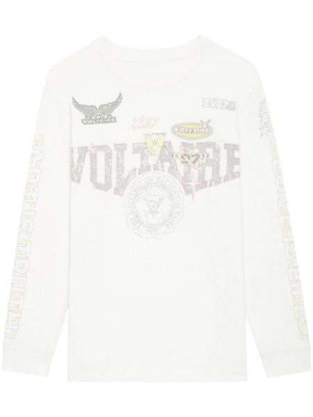 Памучна тениска Zadig&voltaire бяло