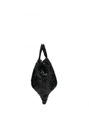 Pisemska torbica s cekini Alchemy črna