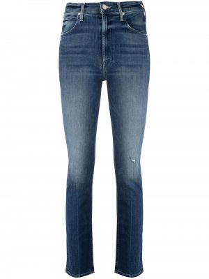 Slank stretch jeans Mother blå