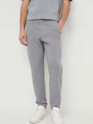 Bavlněné sportovní kalhoty Armani Exchange šedé