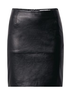 Δερμάτινη φούστα Ichi μαύρο