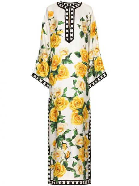 Μεταξωτή μάξι φόρεμα με σχέδιο Dolce & Gabbana