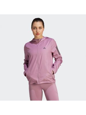 Cortaviento con capucha Adidas Performance rosa