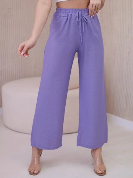 Pantaloni din viscoză Kesi violet