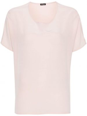 Μεταξωτή μπλούζα Kiton ροζ