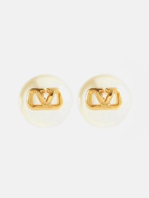 Σκουλαρίκια με μαργαριτάρια Valentino λευκό