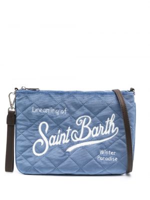 Καπιτονέ τσάντα χιαστί με κέντημα Mc2 Saint Barth μπλε