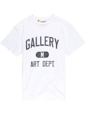 Βαμβακερή μπλούζα με σχέδιο Gallery Dept. λευκό