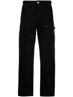 Bavlněné rovné kalhoty Carhartt Wip černé