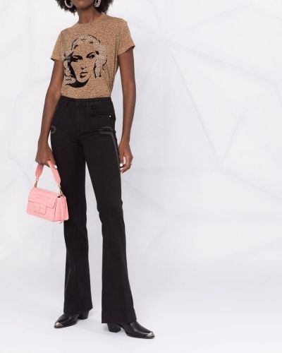 Camiseta con estampado leopardo Pinko