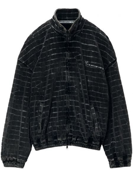 Velour bomberjakke Alexander Wang sort