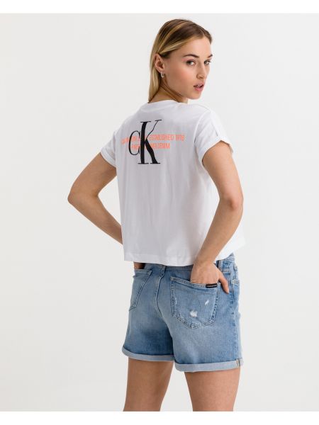 Crop top Calvin Klein Jeans bílý